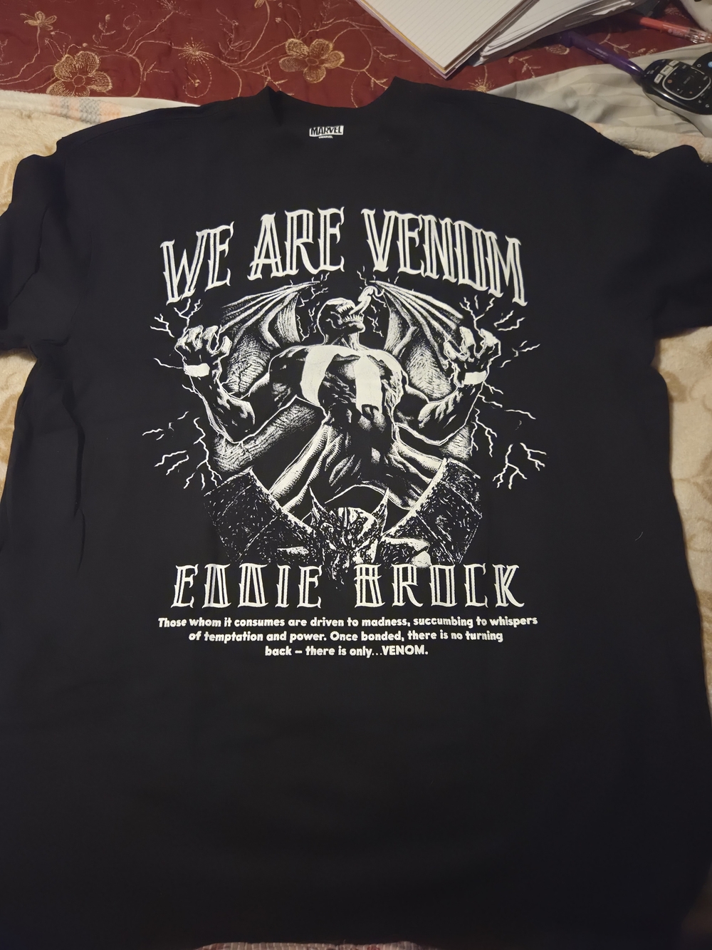 Marvel Black Venom "We Are Venom" Eddie Brock Graphic Tee